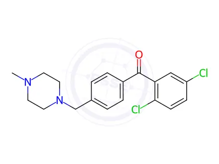 Chemical structure of (2,5-Dichlorophenyl)(4-((4-methylpiperazin-1-yl)methyl)phenyl)methanone