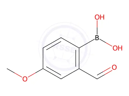 Chemical structure of 2-Formyl-4-methoxyphenylboronic Acid