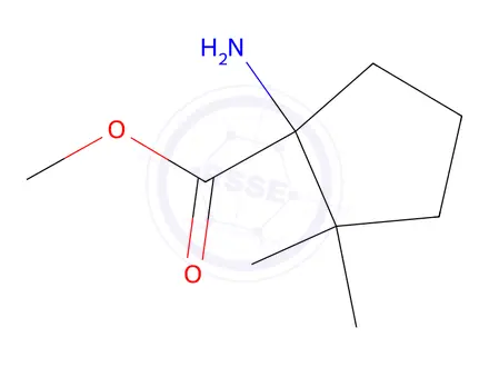 Chemical structure of Methyl 1-amino-2,2-dimethylcyclopentane-1-carboxylate