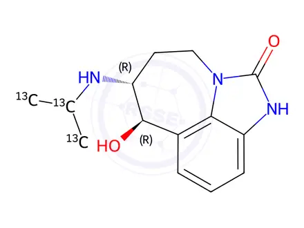 Chemical structure of Zilpaterol-13C3