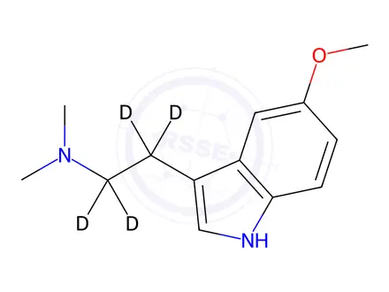 Chemical structure of 5-Methoxy-N,N-dimethyl-1H-indole-3-ethan-a,a,b,b-d4-amine