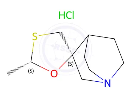 Chemical structure of Cevimeline hydrochloride hemihydrate