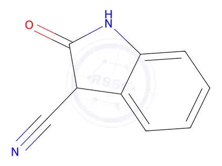 Chemical structure of 2-oxo-2,3-dihydro-1H-indole-3-carbonitrile