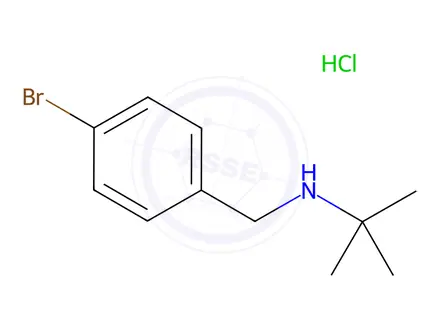 Chemical structure of N-(4-Bromobenzyl)-t-butylamine, HCl