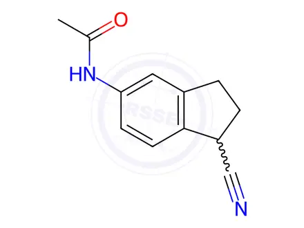 Chemical structure of N-(1-Cyano-2,3-dihydro-1H-inden-5-yl)acetamide