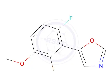 Chemical structure of 5-(2-Bromo-6-fluoro-3-methoxyphenyl)oxazole