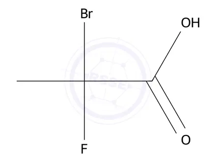 Chemical structure of 2-Bromo-2-fluoropropanoic acid