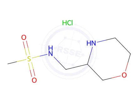 Chemical structure of N-(morpholin-3-ylmethyl)methanesulfonamide hydrochloride