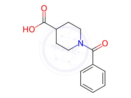 Chemical structure of 1-Benzoylpiperidine-4-carboxylic acid