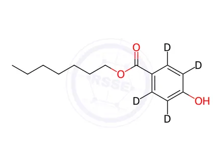 Chemical structure of n-Heptyl 4-Hydroxybenzoate-2,3,5,6-d4
