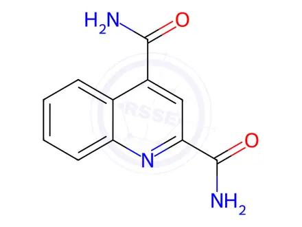 Chemical structure of QUINOLINE-2,4-DICARBOXYLIC ACID AMIDE