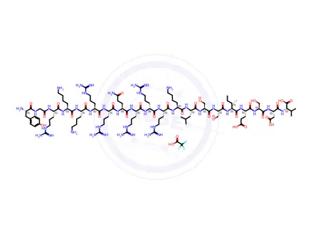 Chemical structure of Tat-NR2B9c TFA