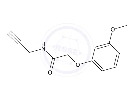 Chemical structure of 2-(3-Methoxyphenoxy)-N-(prop-2-yn-1-yl)acetamide