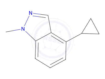 Chemical structure of 4-Cyclopropyl-1-methyl-1H-indazole
