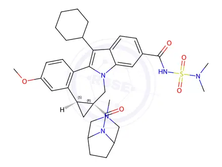 Chemical structure of Beclabuvir, >98% (HPLC)