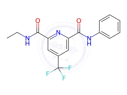 Chemical structure of N2-Ethyl-N6-phenyl-4-(trifluoromethyl)pyridine-2,6-dicarboxamide