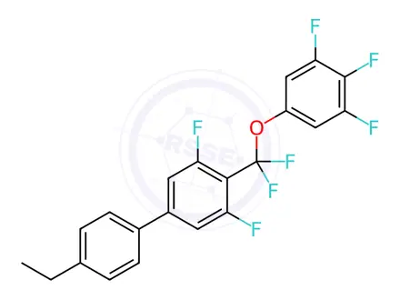 Chemical structure of 4-[Difluoro(3,4,5-trifluorophenoxy)methyl]-4′-ethyl-3,5-difluoro-1,1′-biphenyl
