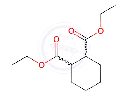 Chemical structure of diethyl cyclohexane-1,2-dicarboxylate