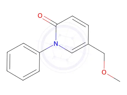 Chemical structure of 5-Hydroxymethyl-n-phenyl-2-1h-pyridone, methyl ether