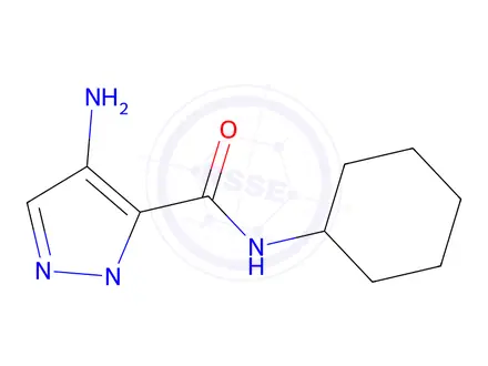 Chemical structure of 4-Amino-N-cyclohexyl-1-methyl-1H-pyrazole-5-carboxamide