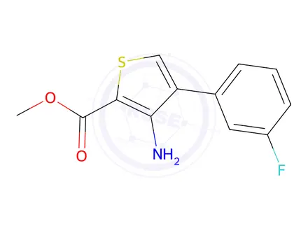 Chemical structure of Methyl 3-amino-4-(3-fluorophenyl)thiophene-2-carboxylate