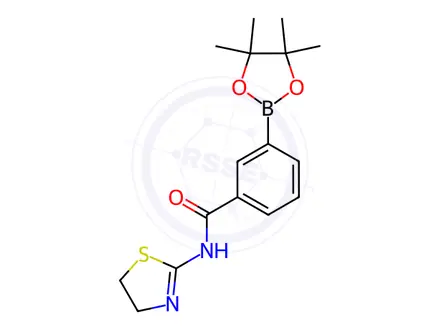 Chemical structure of N-(4,5-Dihydrothiazol-2-yl)-3-(4,4,5,5-tetramethyl-1,3,2-dioxaborolan-2-yl)benzamide