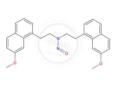 Chemical structure of Nitroso-2-(7-methoxy-1-naphthyl)-N-[2-(7-methoxy-1-naphthyl)ethyl]ethylamine