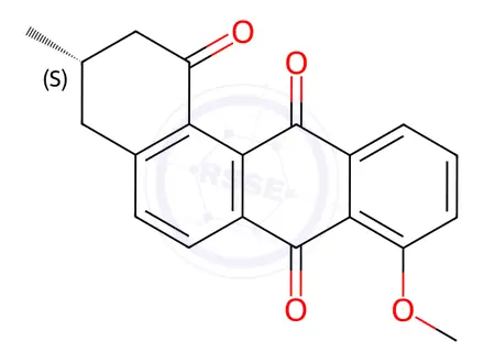 Chemical structure of Rubiginone B2