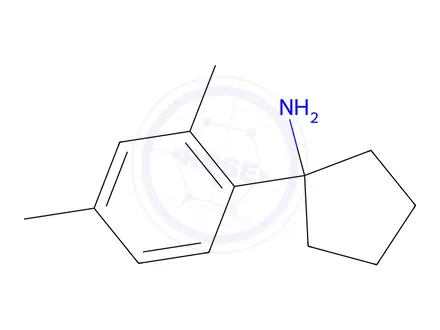 Chemical structure of 1-(2,4-Dimethylphenyl)cyclopentan-1-amine