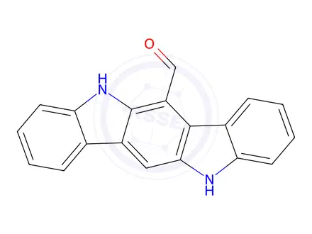 Chemical structure of 6-Formylindolo[3,2-b]carbazole