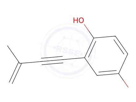 Chemical structure of 2-(3-Methylbut-3-en-1-yn-1-yl)benzene-1,4-diol