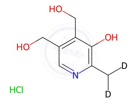 Chemical structure of Pyridoxine Hydrochloride-[D2]