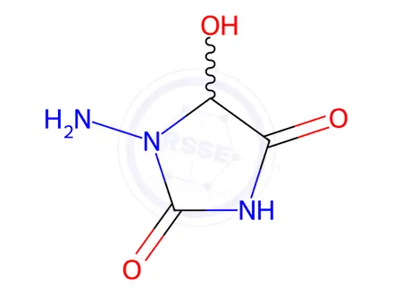 Chemical structure of 1-Amino-5-hydroxyhydantonin