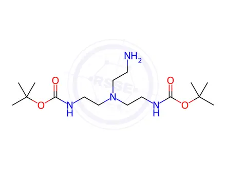 Chemical structure of 10-Oxa-2,5,8-triazadodecanoic acid, 5-(2-aminoethyl)-11,11-dimethyl-9-oxo-, 1,1-dimethylethyl ester