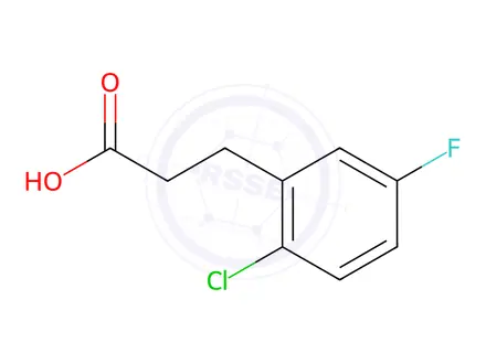 Chemical structure of 3-(2-Chloro-5-fluoro-phenyl)-propionic acid