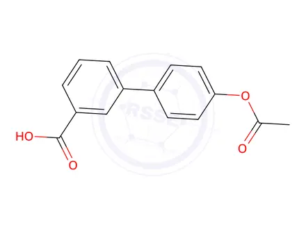 Chemical structure of 4'-(Acetyloxy)-[1,1'-biphenyl]-3-carboxylic acid