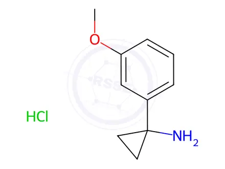 Chemical structure of 1-(3-Methoxyphenyl)cyclopropanamine hydrochloride
