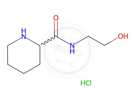 Chemical structure of N-(2-Hydroxyethyl)-2-piperidinecarboxamidehydrochloride