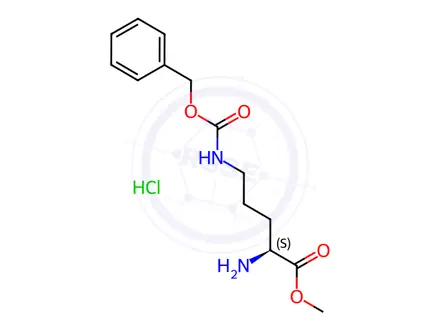Chemical structure of Methyl (S)-2-amino-5-(((benzyloxy)carbonyl)amino)pentanoate hydrochloride