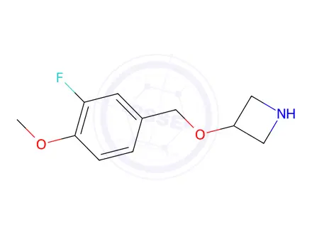 Chemical structure of 3-((3-Fluoro-4-methoxybenzyl)oxy)azetidine