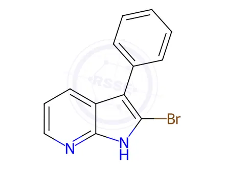 Chemical structure of 2-Bromo-3-phenyl-1H-pyrrolo[2,3-b]pyridine