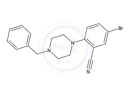 Chemical structure of 1260784-94-8 2-(4-Benzylpiperazin-1-yl)-5-bromobenzonitrile