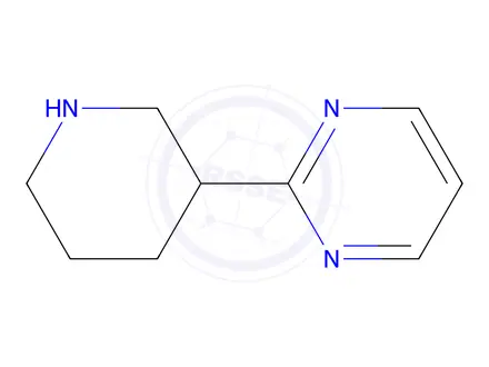 Chemical structure of 2-(piperidin-3-yl)pyrimidine dihydrochloride