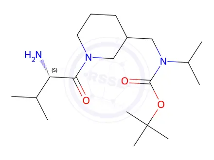 Chemical structure of tert-Butyl ((1-((S)-2-amino-3-methylbutanoyl)piperidin-3-yl)methyl)(isopropyl)carbamate