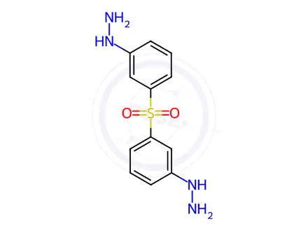 Chemical structure of 1,1''-(sulfonyldibenzene-3,1-diyl)dihydrazine