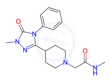 Chemical structure of N-Methyl-2-(4-(1-methyl-5-oxo-4-phenyl-4,5-dihydro-1H-1,2,4-triazol-3-yl)piperidin-1-yl)acetamide