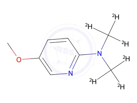 Chemical structure of 5-methoxy-N,N-di(methyl-d3)pyridin-2-amine