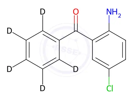 Chemical structure of 2-Amino-5-chlorobenzophenone-d5