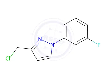 Chemical structure of 3-(Chloromethyl)-1-(3-fluorophenyl)-1h-pyrazole