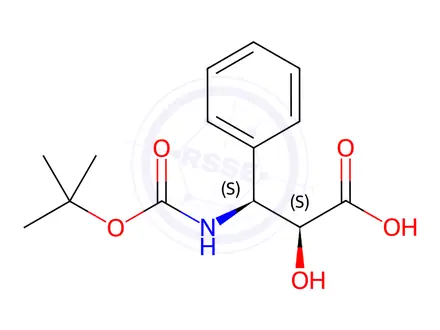 Chemical structure of N-Boc-(2S,3S)-3-amino-2-hydroxy-3-phenylpropionic acid